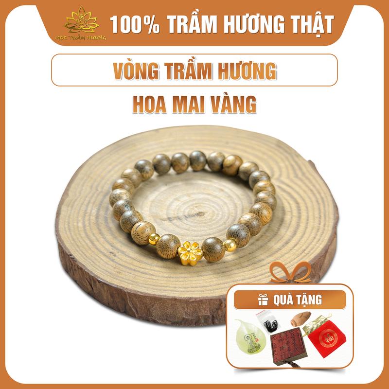   MTH  Vòng Tay Trầm Hương Hạt Tròn Đơn Mix Charm Bạc S925 Mộc Trầm Hương - Vòng Trầm Tốc Việt Đủ Size Nam Nữ Phụ Kiện Hộp Gấm Túi Nhung Lá Bồ Đề Nụ Trầm Dây Xâu - Đeo Tay Voi 