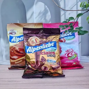 Paket Hemat Permen Alpenliebe Susu Karamel,Strowbery,Eclairs Choco Candy Sensasi creamy susu dan karamel yang kaya, manisnya pas, dan meleleh lembut di mulut smooth & creamy
