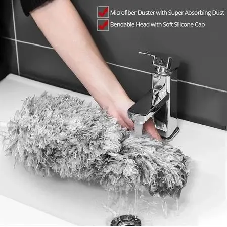 Kemoceng Microfiber 280 CM Tarik Tekuk Panjang Alat Pembersih Debu Multifungsi 3