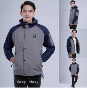 Jaket Parasut Pria Waterproof Model Reglan Original The Bojiel / Jaket Outdoor Distro Logo Art Bordir Branded The Bojiel