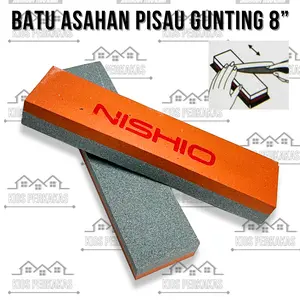 NISHIO Batu Asah 8 inch Pengasah Asahan Ungkalan Pisau Kasar dan Halus  6" Pengasah Pisau Dapur Golok Gunting Tajam