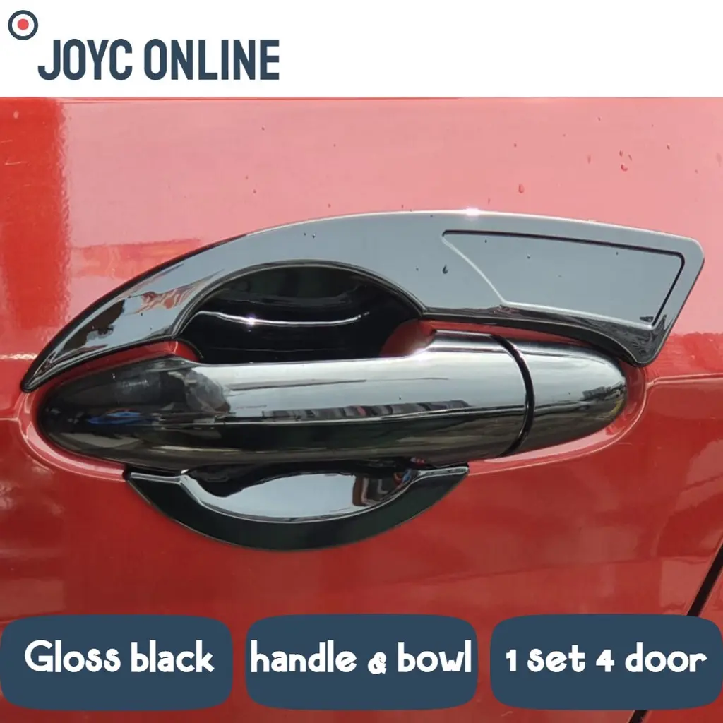 GLOSS BLACK Perodua Myvi / Bezza / Axia / Alza / Ativa Door Handle Cover Bowl Cover Car Accessories