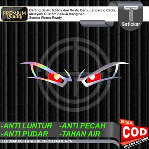 Sticker Cutting MATA SIPIT KANAN KIRI 2 WARNA Cocok Untuk Motor Dan Mobil CT0031-1