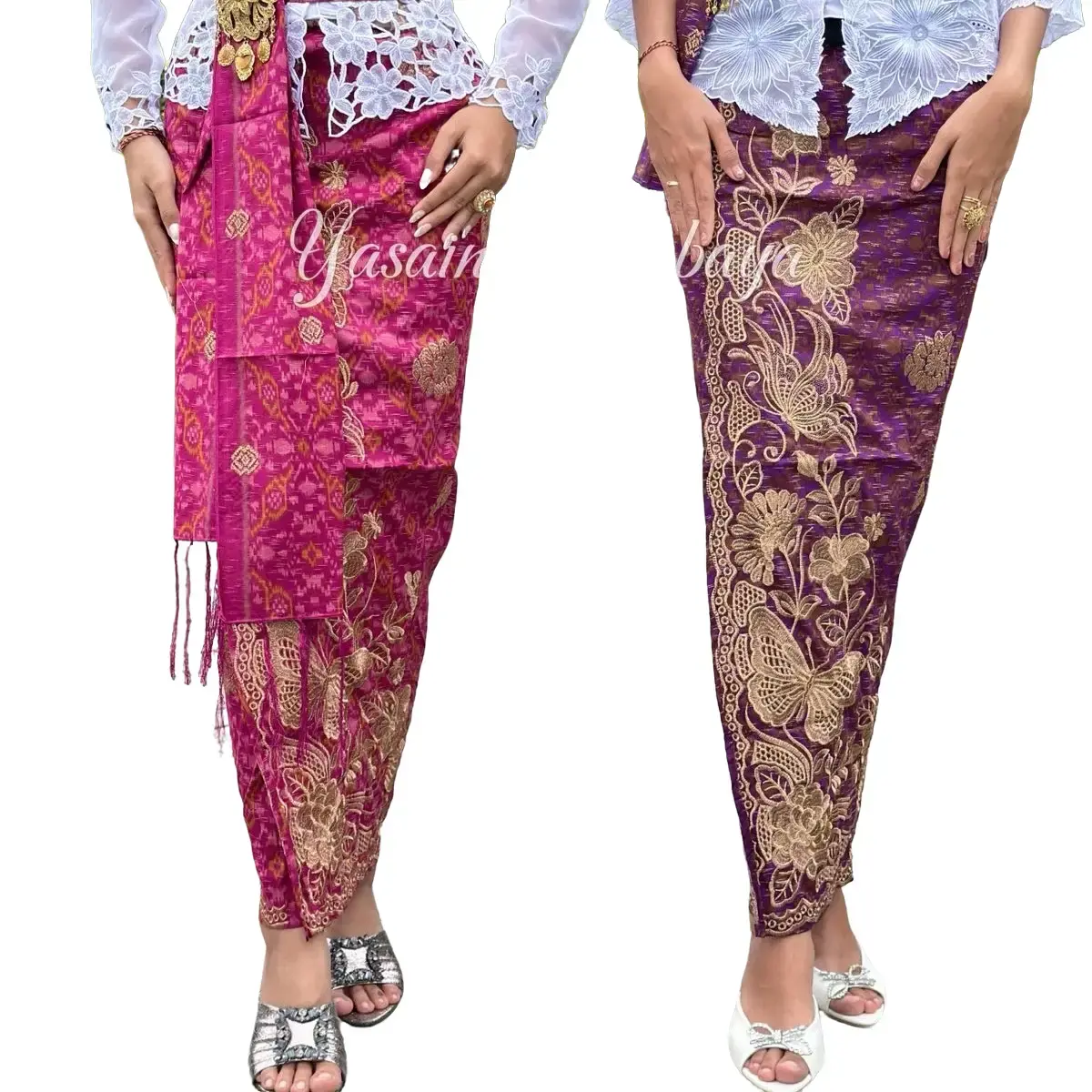 Kamben Bordir Tumpal Kupu-kupu Elegan untuk Acara Formal dan Non Formal
