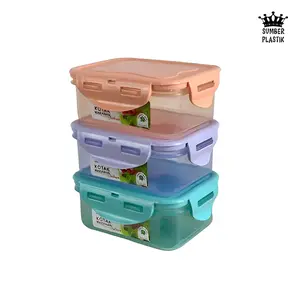 GREEN LEAF 7206 Kotak Makan 380 ML LOCK 4 SEAL WARE Pink