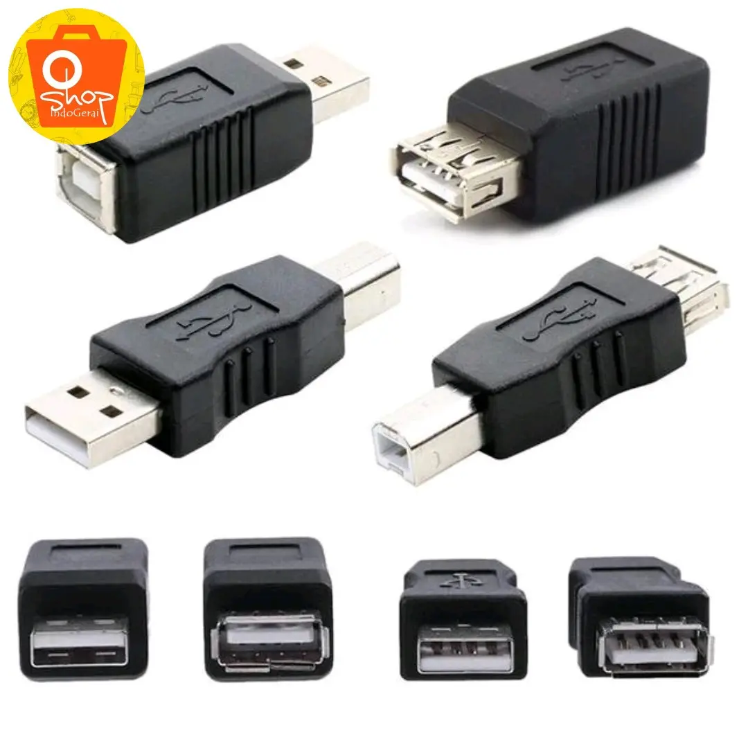 Adapter konektor Scanner Printer USB A to USB B Converter USB 2.0
