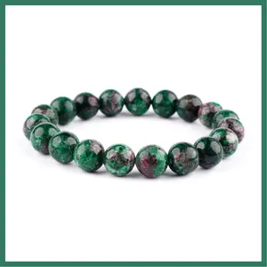 CGG Gelang Batu Ruby Tanzania Pria Wanita Hijau Mix Pink