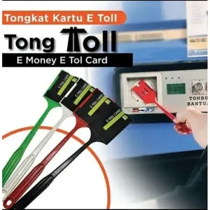 ORI JSL Premium Tongkat etoll Bisa 2 Kartu Tongtoll Bisa dipakai Bolak Balik/Tongkat E-Toll 2 sisi kartu parkir  gerbang toll
