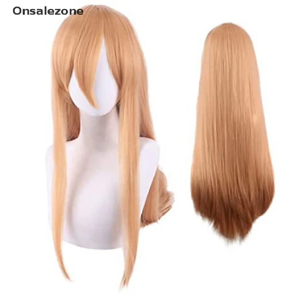 ONPH Anime Chainsaw Man Makima Angel demon Long Orange Hair Costume Costume Wig ONN