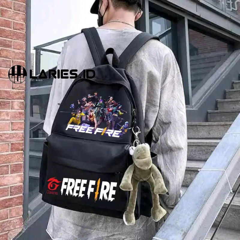 LARIES Tas Ransel Anak Sd Free Fire Kantong  Sekolah Anak Anak Cowok Kartun Permainan Awet Terjangkau Tas Ff Viral kekinian Fashion Smp 6