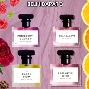 Beli 1 Dapat 3 Parfum Wanita 35ml Eau De Parfume Aroma Tahan Lama Wangi Perfume Black Laki-Laki Perempuan Pria