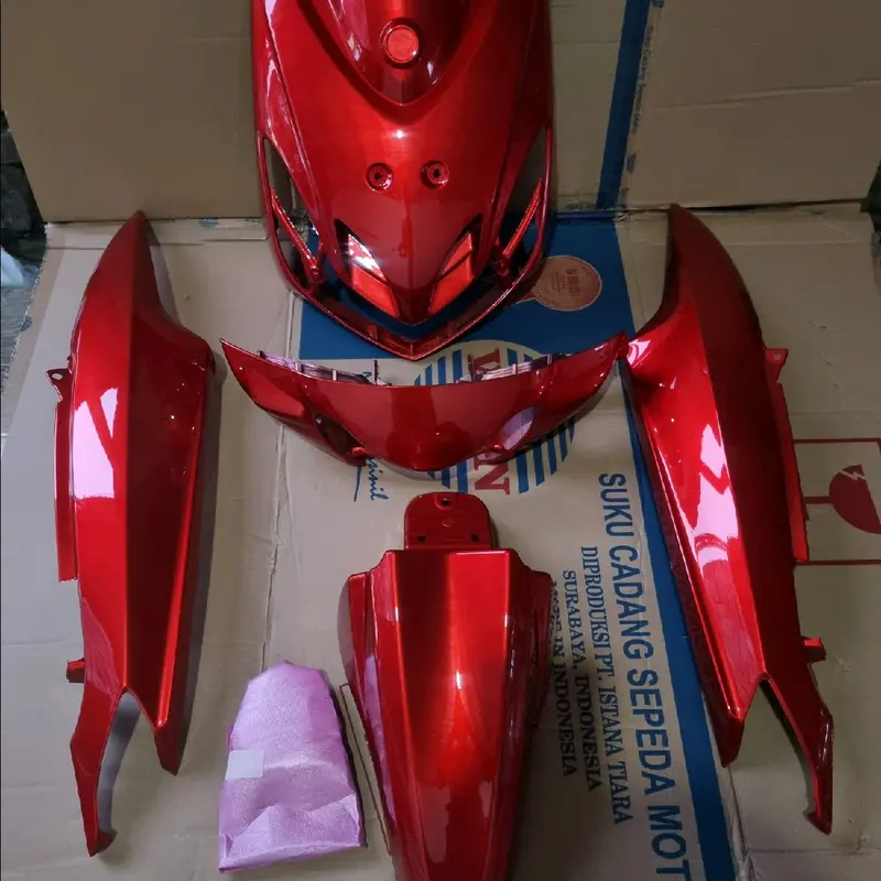 fullbody halus fullset yamaha mio smile mio new karburator merah maroon 0