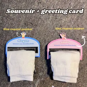 Souvenir custom kaos kaki || bisa custom nama dan ucapan