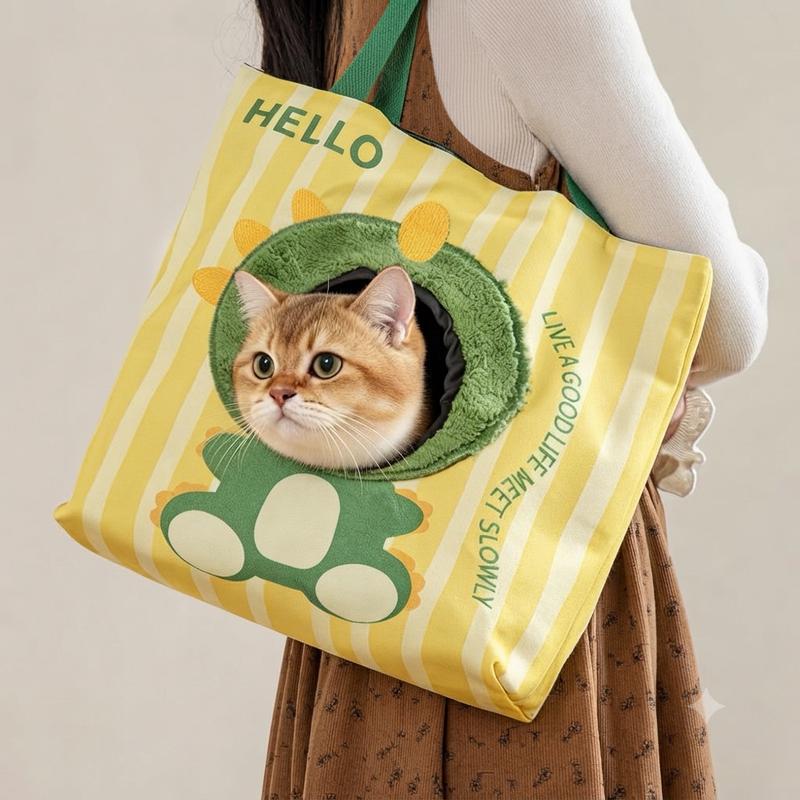 Túi vận chuyển chó mèo siêu sáng tạo và dễ thương PET BAP, kiểu dáng tote chất vải cao cấp thoáng khí VC02 (VC03)