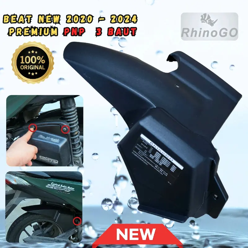 [RhinoGo]  PnP 3 lubang baut hugger Spakbor Kolong Beat Deluxe Esp Strett Scoopy Genio Hugger Beat 2020-2024  Baut Premium - Motorcycle spakbor kolong beat