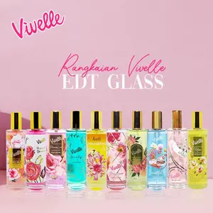 Vivelle Eau de Toilette Glass Designer Series 100 ml - EK Parfum Wanita Botol Kaca Mewah & Stylish Aroma Disukai Banyak Wanita Elegan Softlens Kuping TATTO Alis Telinga Toner Eyeshadow Day Nail