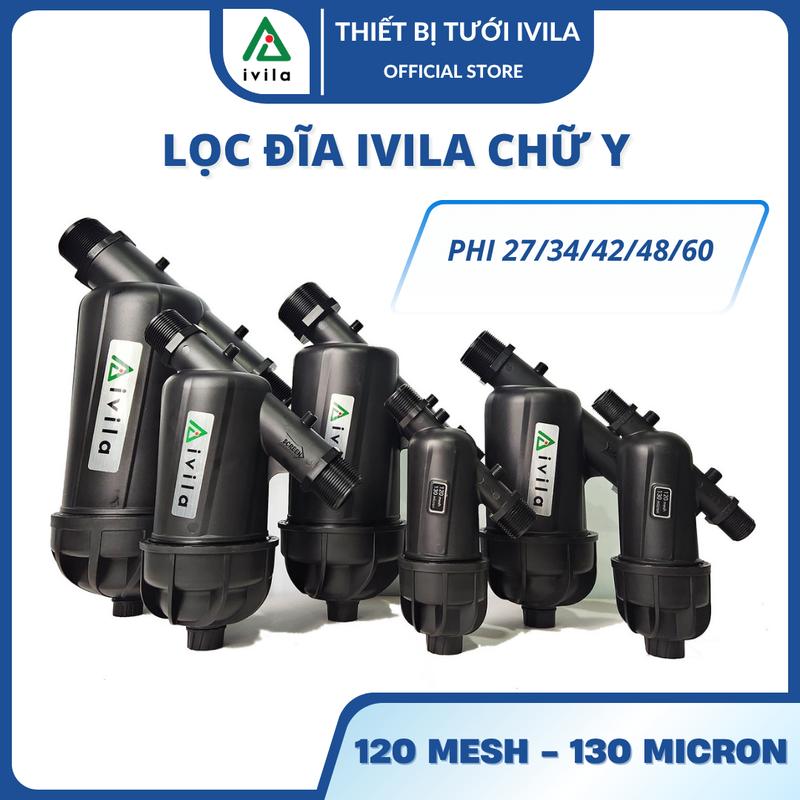 Bộ Lọc Đĩa chữ Y phi 27 34 42 48 60 của IVILA lọc nước đầu nguồn Lọc nước tưới cây lọc cặn rác