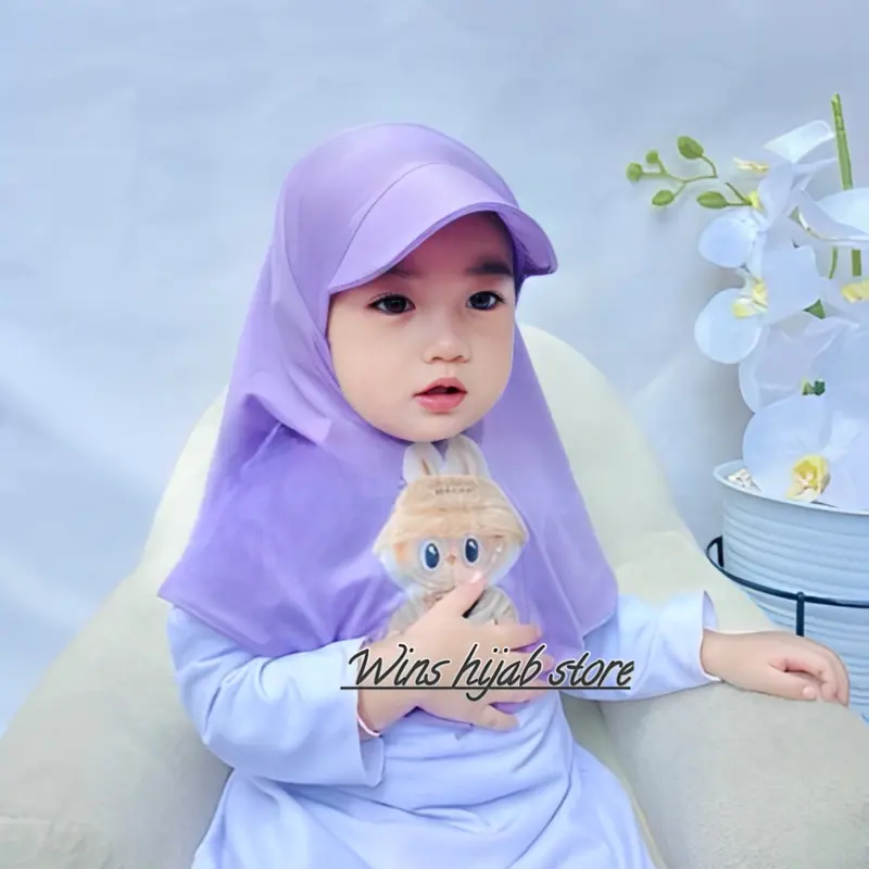 kerudung hijab anak perempuan lucu LABUBU JILTOP BAYI hijab lucu anak terbaru dicuci dengan tangan saja wardah Muslim Nyaman 5