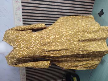 Product Review of DRESS JENIMA JUMBO LD 120CM  MOTIF TERBARU POLKADOT Fit Baju Bumil Busui  Rayon Wanita Ibu Hamil MOTIF POLKADOT Kuning Kancing from 💫**💫 0