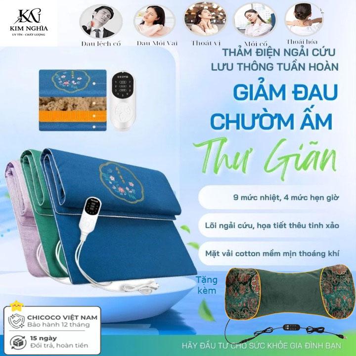 [Tặng Kèm Gối Ngải Cứu Đông Y] Thảm ngải cứu Trung Hoa sưởi ấm trị đau mỏi lưng xương khớp hiệu quả, Thảm ngải cứu điện dùng cho spa-người già-đau mỏi xương khớp-bà mẹ sau sinh có chỉnh nhiệt độ