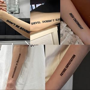 Hình Xăm Cụm Từ Tạo Động Lực, Tiếng Anh, Hình Xăm Tạm Thời, Kéo Dài Trong 15 Ngày, Không Thấm Nước, Chống Trơn Trượt, Miếng Dán Hình Xăm
