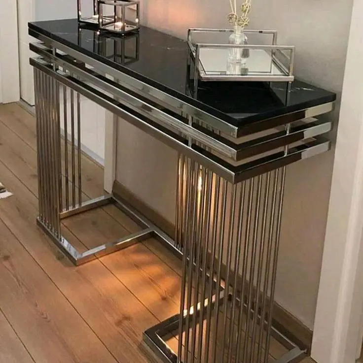 meja consol/meja hias ruang tamu Marmer Rak Kursi Furniture 6
