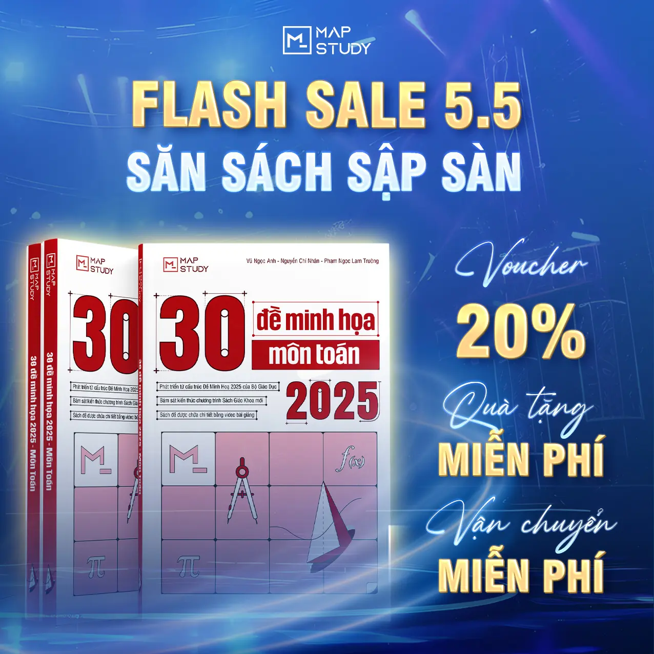 Sách 30 Đề Minh Họa Môn Toán 2025 theo chương trình Sách giáo khoa mới