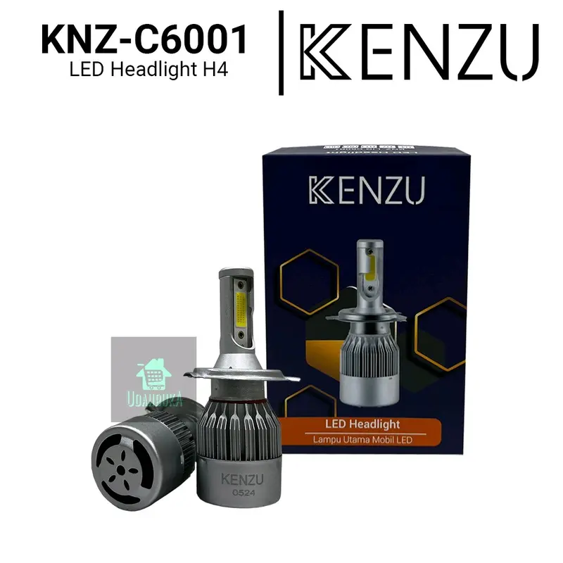LED Headlight Mobil - KENZU - KNZ-C6001 - H4 dan H11 - 2 pcs - 6000K 36W - Putih Terang 5