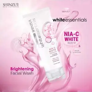 SHINZUI White Essentials NIA-C White Serum & Snow Mushroom Brightening Facial Wash Mini Size 20ml cream pencerah barrier revive krim flek