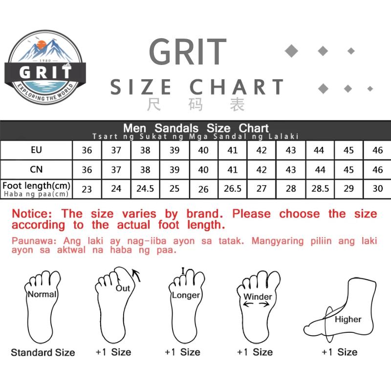 Product Introduction of GRIT EVA Pria Mens Sandals Flat Indoor Beach Shoes Fashion Breathable Non Slip Casual Sports Summer Rubber 2024 Size 40-44 Sendal 0