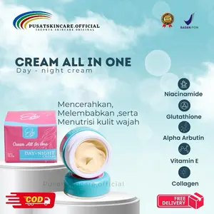 KRIM E.B.Y BY ELIZA BEAUTY KRIM ALLINONE SIANG MALAM BPOM ORIGINAL MASTER STOCKIST