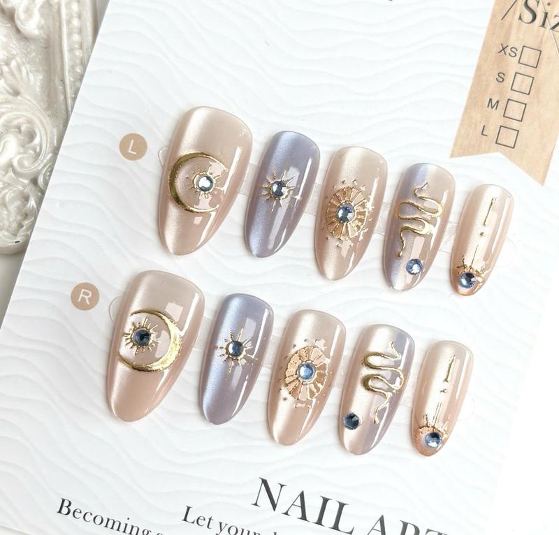 NAIL__XINH MÃ Đ559 MẮT MÈO NAILBOX nail giả MÃ Đ629 Nữ Women Làm Nail
