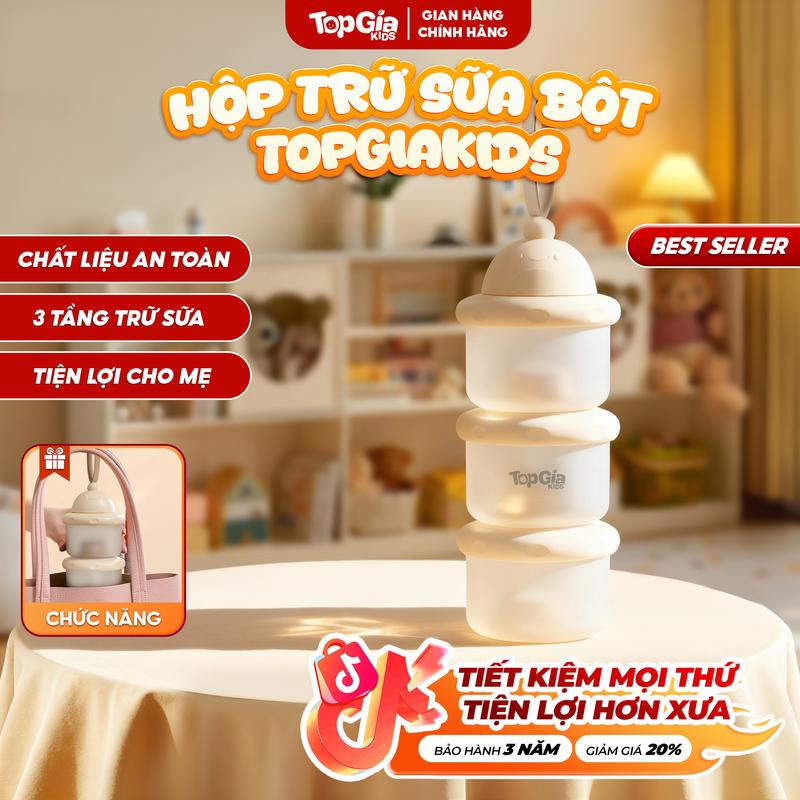 Hộp trữ sữa mini, hộp đựng sữa bột 3 ngăn chia bữa ăn cho bé, tiện lợi khi ra ngoài