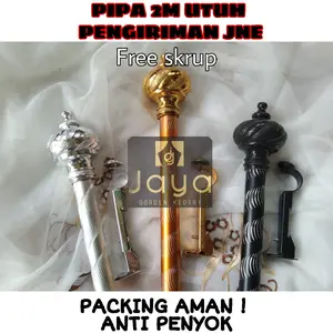 Batang gorden pipa gorden 50cm 60 cm 70 cm 80cm 90cm 1m 125cm 150cm 2m fullset