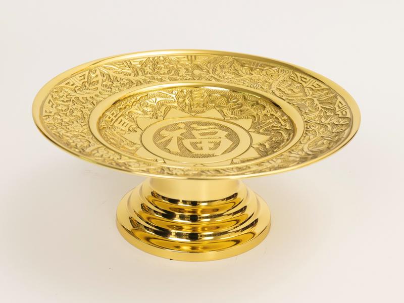  Dĩa Trái Cây Tứ Qúy số 4  Cao 13cm x Rộng 33cm   nặng 2.7kg  Bằng Đồng dùng Trong Thờ Cúng Thương Hiệu Thuận Phát Bảo Hành 5 Năm 