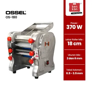 OSSEL Giling Mie Listrik Mesin Penipis dan Cetak Mie  Body Stainless Steel OS-180 OSSEL