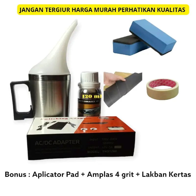 Paket Lengkap Nano Burn Coating 120 ml ( Free : Aplicator Pad + Amplas 4 grit + Lakban Kertas ) Car 0