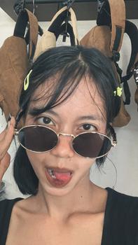 Product Review of Kacamata Hitam Wanita Fashion Oval ABL9000PR Full Set Box dan lap Sunglasses from C**F 0