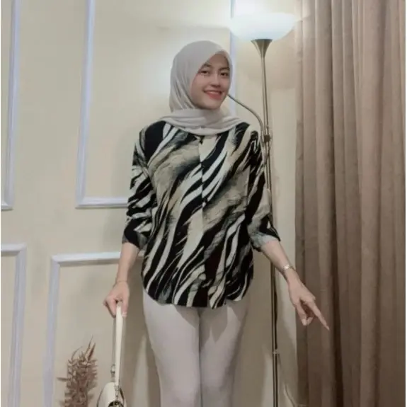 (NEW) KEMEJA ATASAN WANITA RAYON MOTIF PREMIUM OVERSIZE 6