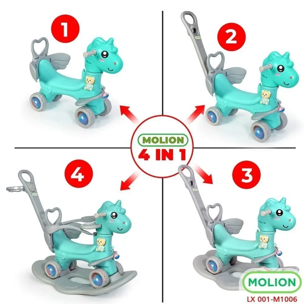 kuda kudaan anak molion m1006 4 in 1 4 fungsional ROCKING HORSE 4 IN 1 TYPE M-1006
