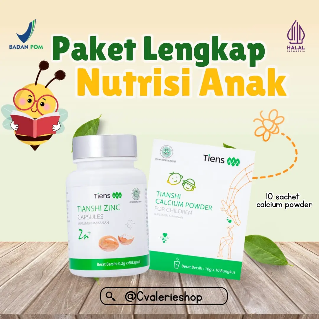 Suplemen Makanan Multivitamin TIENS Nutrisi Anak Paket Lengkap Halal BPOM p supplement speech delay