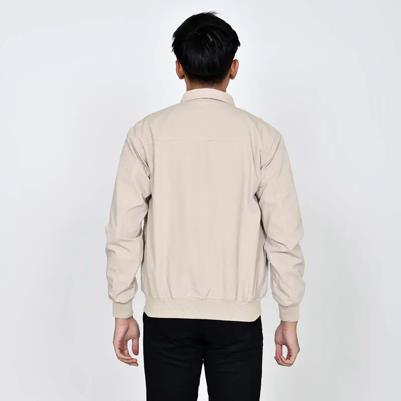 Emoline Trucker Jacket Cream - Jaket Trucker Unisex Cream Emoline 4