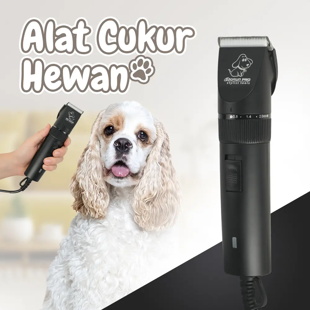 BaoRun PRO Alat Cukur Elektrik Bulu Binatang Pet Dog S1 / Alat Cukur Domba / Alat Cukur Bulu Hewan Anjing cucing / Mesin Cukur Hewan