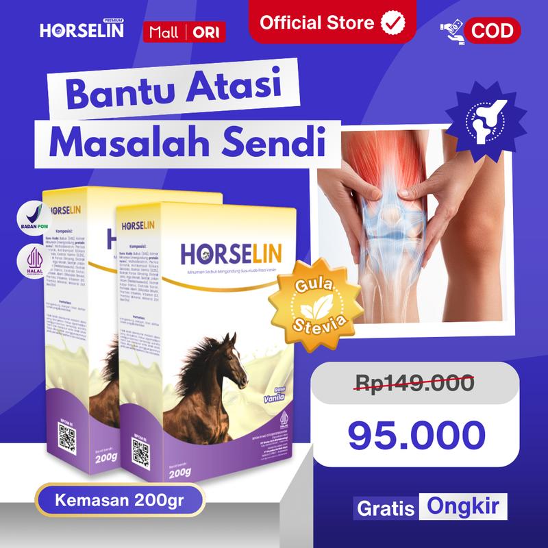 Susu Kuda HORSELIN 1 BOX 200gr - Susu Sendi Untuk Tulang & Syaraf Kejepit 1