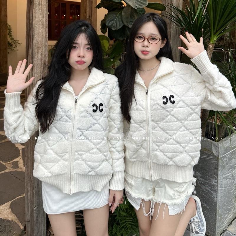 [DEAL MỞ BÁN] ÁO LEN XÙ CỔ KHOÁ DÁN 2 CHỮ C NGƯỢC (hot 2025)