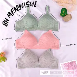 Bra Menyusui Tanpa Kawat Kait 3 Cup B / Cup Sedang,Bh Wanita Busa Sedang Nyaman, Depan Kancing Bisa Dibuka Pasang