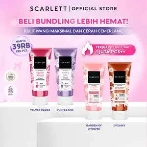 SCARLETT 10% NIACINAMIDE Fragrance Brightening Body Serum 170ml - Velvet Rouge & Purple Kiss Kulit Cerah Lembab Sehat dan Wangi Mewah Seharian Solusi untuk Kulit Belang
