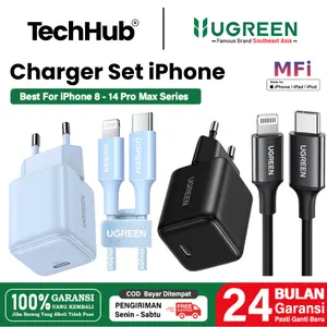 UGREEN Wall Charger Adaptor + Kabel MFI For iPhone PD Type C Fast Charging 20w