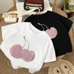APPLE Baju Kaos Anak Motif APPLE model terbaru kekinian Lucu Cotton Combad 100% - YND KIDS baju anak cewek baju anak cowok terbaru Fashion anak katun Family Sleeve