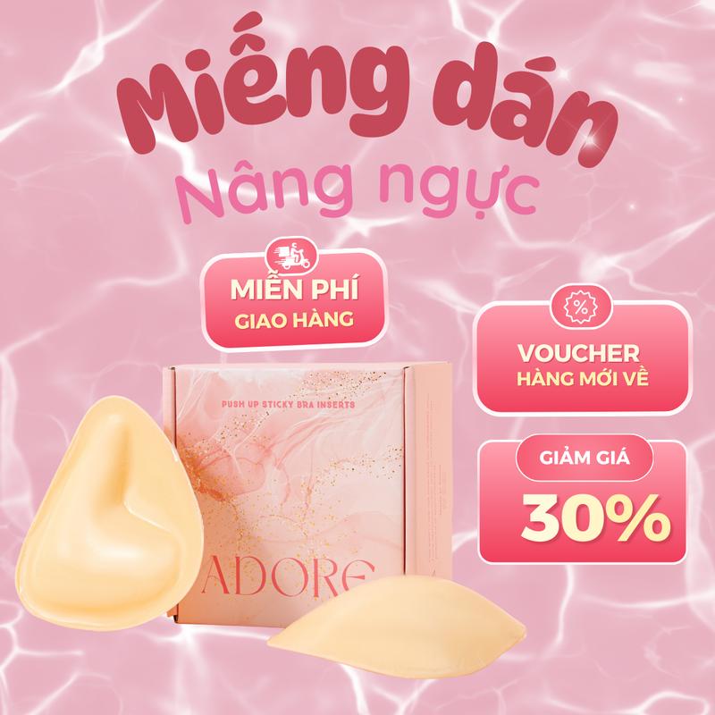   ADORE  Miếng Dán Nâng Ngực Keo Hai Mặt ADORE Độn 3cm Tam Giác Chất liệu mềm mại không gây khó chịu. Khả năng chống mồ hôi và nước giúp bạn tự tin suốt cả ngày dài tái sử dụng nhiều lần tiết kiệm chi phí. 
